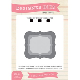 (EPPDIE28)Echo Park Designer Label Set 2 Designer Dies