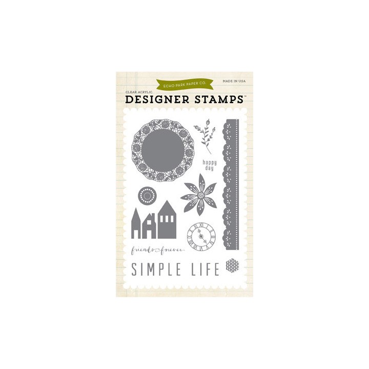 (EPSTAMP05)Echo Park Simple Life Clear Stamp Set (EPSTAMP05)Echo Park Simple Life Clear Stamp Set