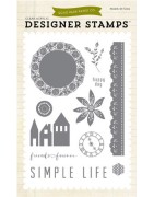 (EPSTAMP05)Echo Park Simple Life Clear Stamp Set