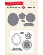 (EPDIE/STAMP03)Echo Park Simple Life Hello Die & Stamp Combo Set