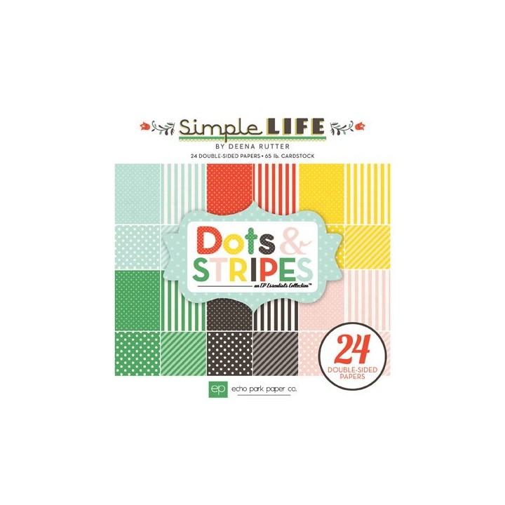 (SL68030)Echo Park Paper Pad Simple Life Dots & Stripes (SL68030)Echo Park Paper Pad Simple Life Dots & Stripes