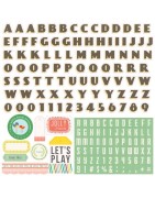 (SL68015)Echo Park Paper Pad Simple Life Alpha Stickers