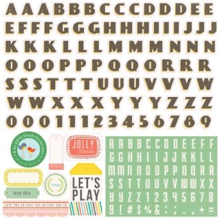 (SL68015)Echo Park Paper Pad Simple Life Alpha Stickers