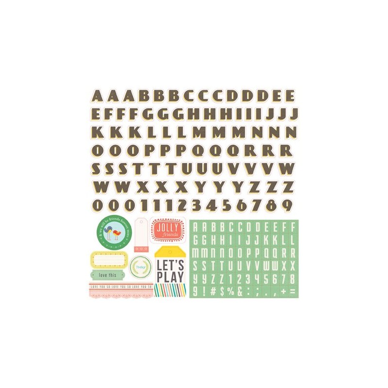 (SL68015)Echo Park Paper Pad Simple Life Alpha Stickers (SL68015)Echo Park Paper Pad Simple Life Alpha Stickers
