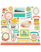 (SL68014)Echo Park Paper Pad Simple Life Element Stickers