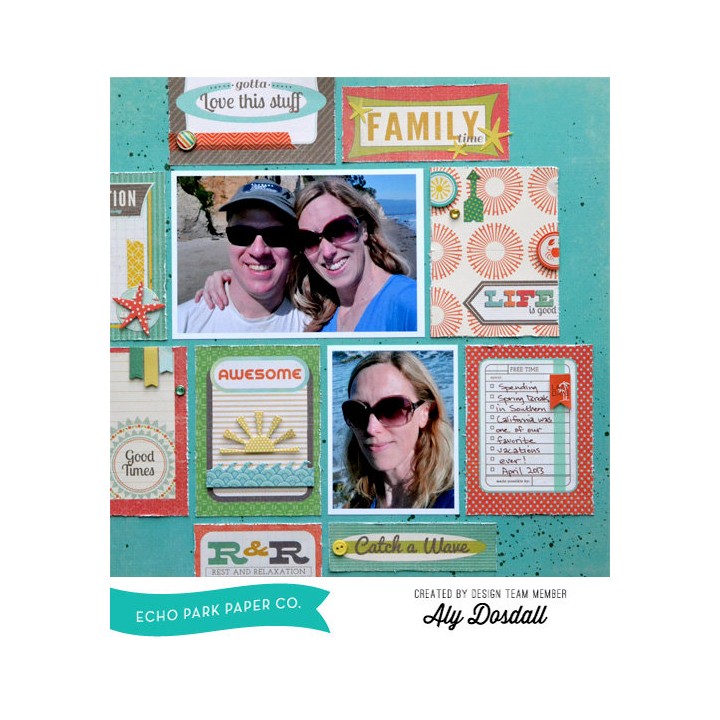 (EPSDIE06)Echo Park Walking On Sunshine Starfish & Waves Designe (EPSDIE06)Echo Park Walking On Sunshine Starfish & Waves Designe