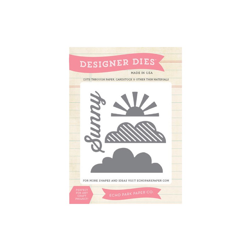 (EPMDIE05)Echo Park Walking On Sunshine Sun & Clouds Designer Di