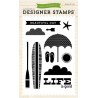 (EPSTAMP02)Echo Park Walking On Sunshine Beach Day Clear Stamps