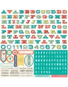 (WS67015)Echo Park Walking On Sunshine 12x12 Inch Alpha Stickers