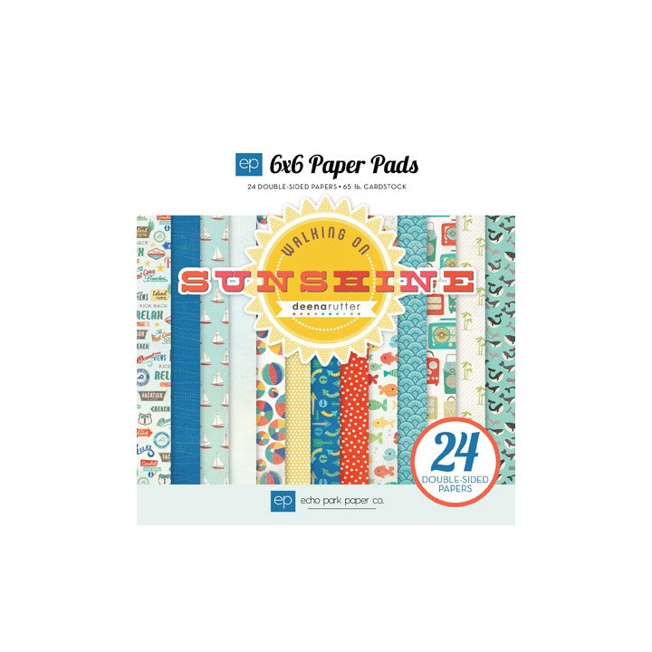 (WS67023)Echo Park Walking On Sunshine 6x6 Inch Paper Pad (WS67023)Echo Park Walking On Sunshine 6x6 Inch Paper Pad