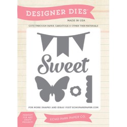 (EPMDIE08)Echo Park We Are Family Sweet Butterfly Banner Designe