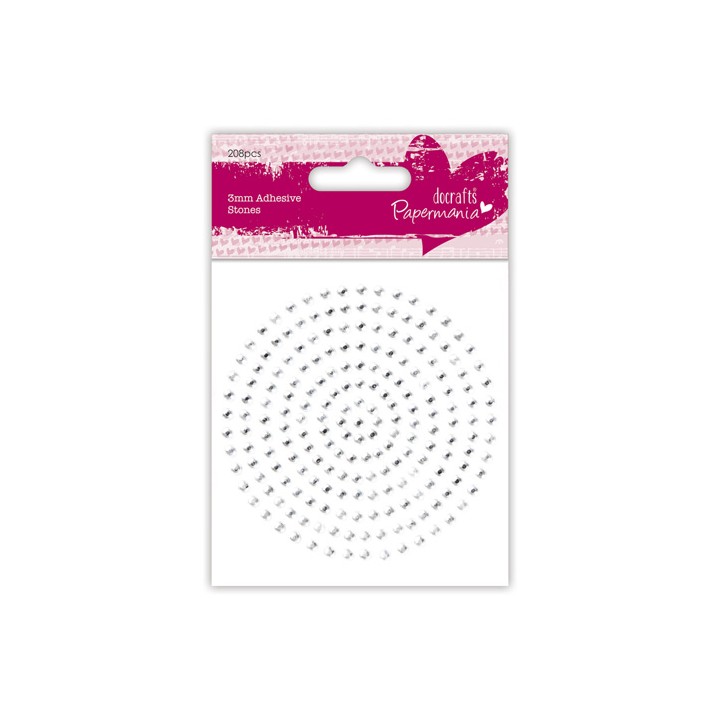 (PMA-351605)3mm Adhesive Stones (206pcs) - Silver