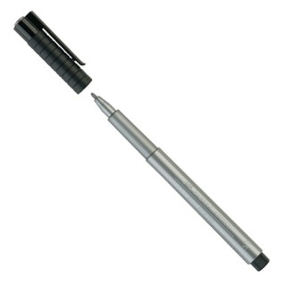 (FC-167351)Faber Castell Pitt artist pen Metallic Argent