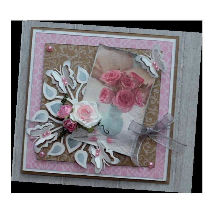 (1201/0093)Lin & Lene stencil frame butterflies