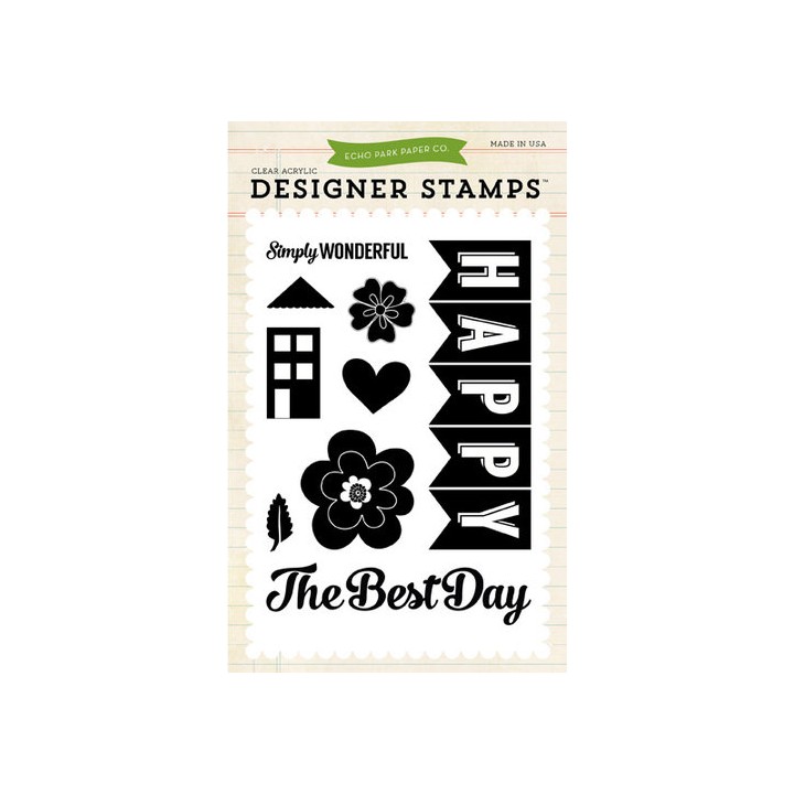 (EPSTAMP04)Echo Park We Are Family Happy Family Clear Stamps (EPSTAMP04)Echo Park We Are Family Happy Family Clear Stamps