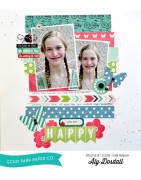 (EPSTAMP04)Echo Park We Are Family Happy Family Clear Stamps
