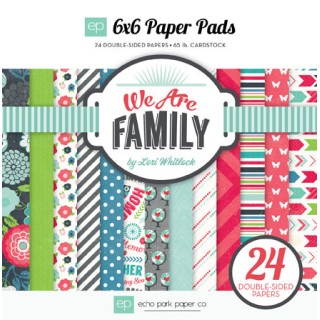 (WAF66023)Echo Park We Are Family 6x6 Inch Paper Pad
