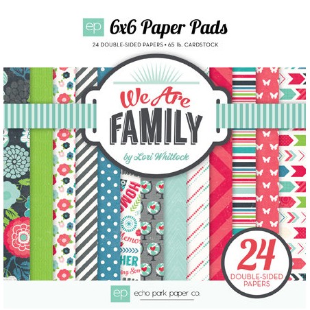 (WAF66023)Echo Park We Are Family 6x6 Inch Paper Pad
