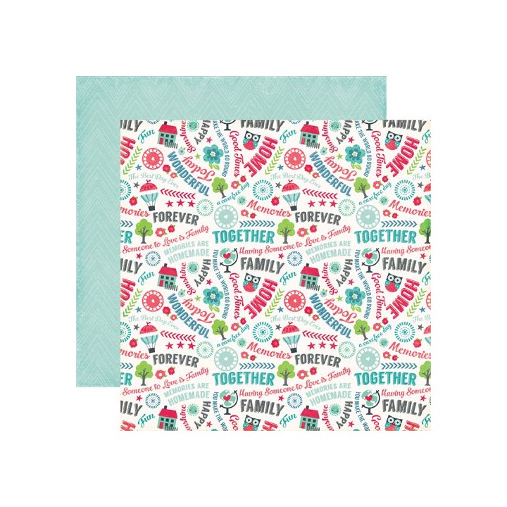 (WAF66023)Echo Park We Are Family 6x6 Inch Paper Pad (WAF66023)Echo Park We Are Family 6x6 Inch Paper Pad