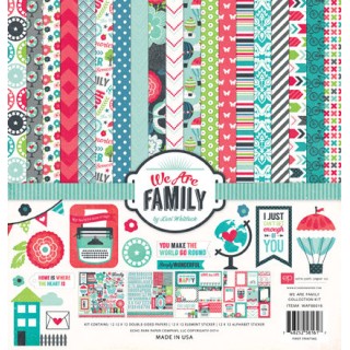 (WAF66016)Echo Park We Are Family 12x12 Inch Collection Kit