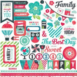 (WAF66016)Echo Park We Are Family 12x12 Inch Collection Kit