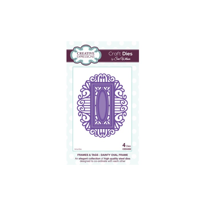 (CED4302)Craft Dies - Dainty Oval Frame