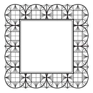 (UMS584)Stamps To Die For - Geometric Square