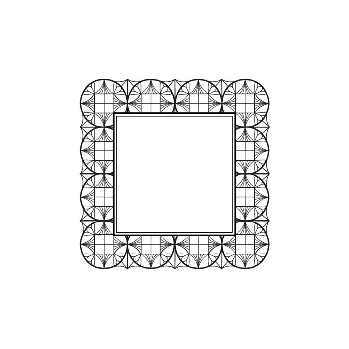 (UMS584)Stamps To Die For - Geometric Square