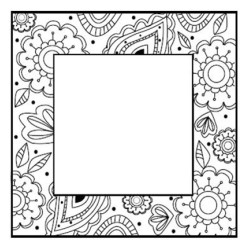 (UMS590)Stamps To Die For - Zentangled Flower Square