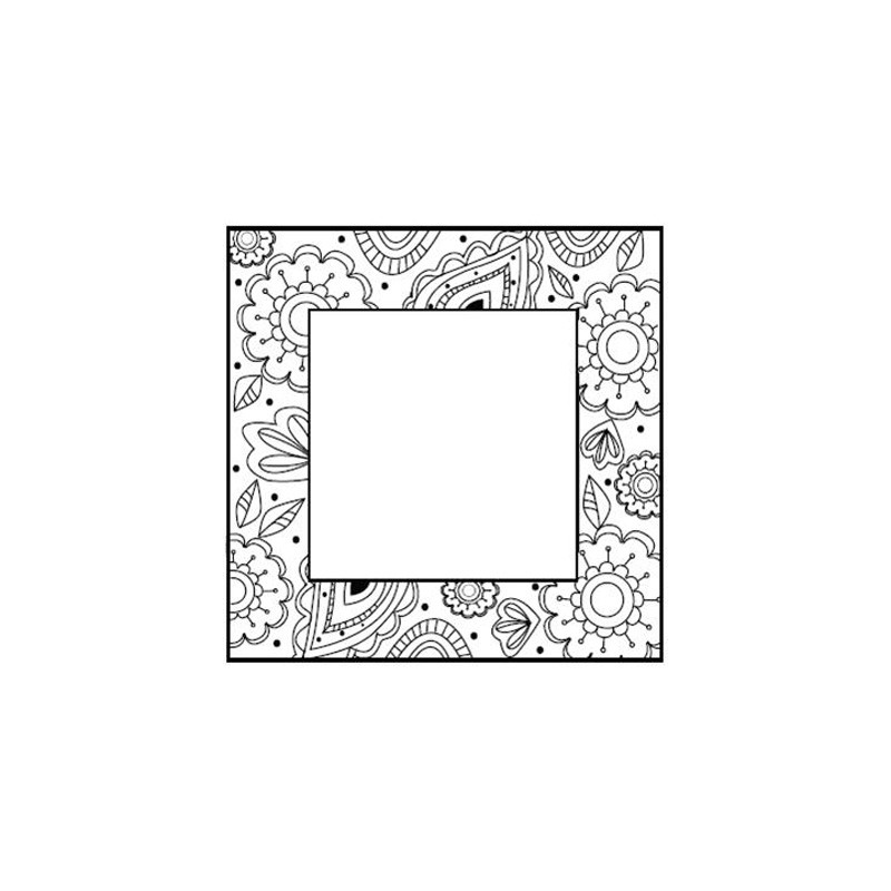 (UMS590)Stamps To Die For - Zentangled Flower Square