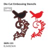 (2014-57)Darice Die cut stencil bird on branch