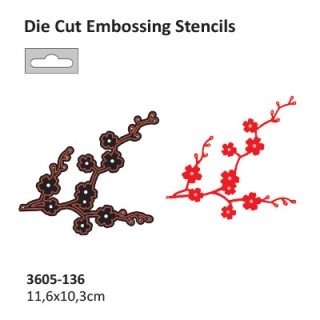 (2014-58)Darice Die cut stencil cherry blossom