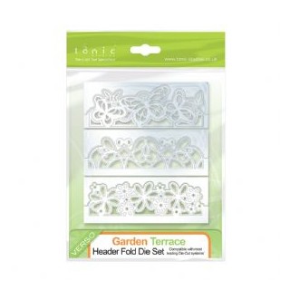 ( 597E)Tonic Studios - Garden Terrace Header Fold Die Set