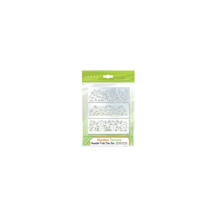 ( 597E)Tonic Studios - Garden Terrace Header Fold Die Set