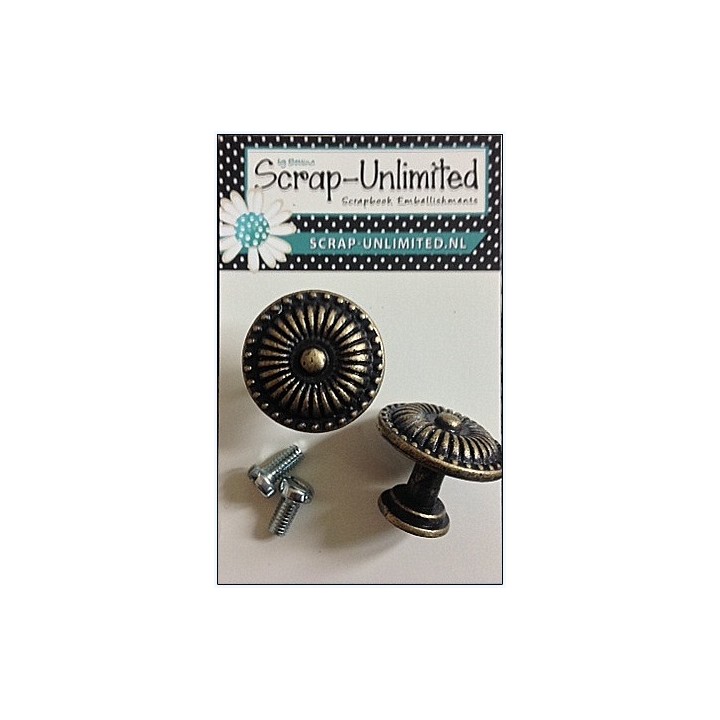 (SL000)Scrap-Unlimited 2 bronzen knopjes
