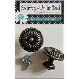 (SL000)Scrap-Unlimited 2 bronzen knopjes