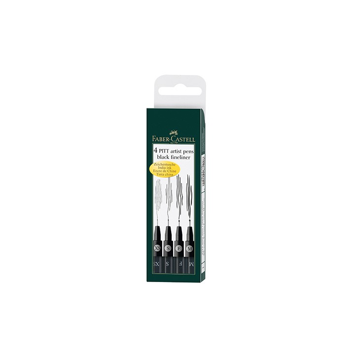 (FC-167115)Faber Castell PITT artist pen black box of 4