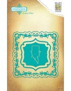 (VIND001)Nellie's Choice Vintasia Dies square frame with man