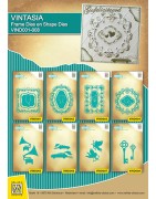 (VIND001)Nellie's Choice Vintasia Dies square frame with man