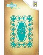 (VIND003)Nellie's Choice Vintasia Dies rectangle frame with bird