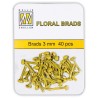 (FLP-GB009)Nellie`s Choice Glitter brads yellow 40 PC 3mm