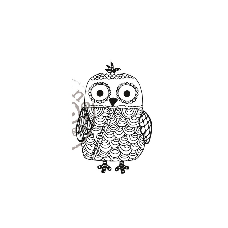 (EWS2209)Clear stamp Doodle Owl