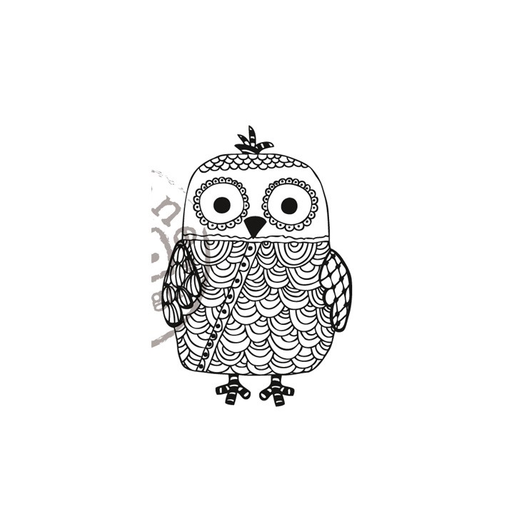 (EWS2209)Clear stamp Doodle Owl