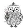 (EWS2209)Clear stamp Doodle Owl