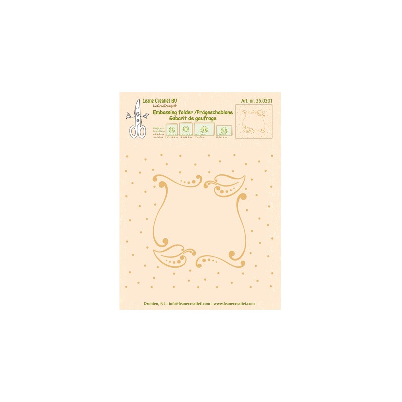 (35.0201)Embossing folder Frame leaves