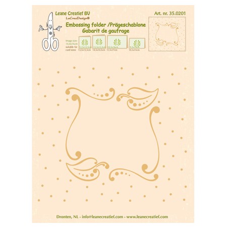 (35.0201)Embossing folder Frame leaves