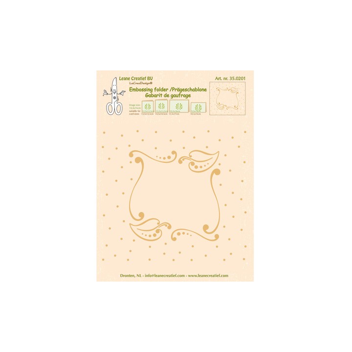 (35.0201)Embossing folder Frame leaves