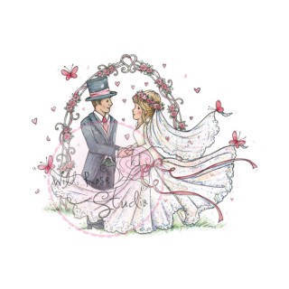 (CL365)stamp A7 set Wedding Arch