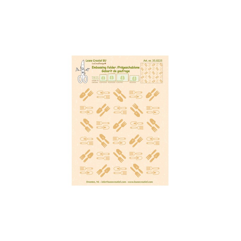 (35.0225)Embossing folder Garden tools small