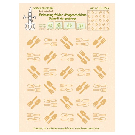 (35.0225)Embossing folder Garden tools small